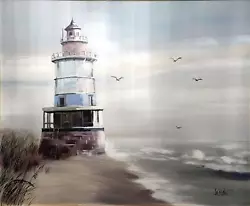 Buy Lee Reynolds, Lighthouse With Seagulls, Oil On Canvas Signed Lower Right • 8,013£