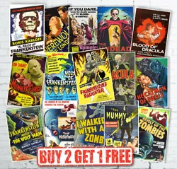Buy Vintage Retro Classic Horror B Movie Monster Film Reproduction Posters • 2.95£