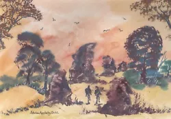 Buy THE DUNGBY STONES - Original Watercolour Painting By ADRIAN APPLEBY • 4.99£