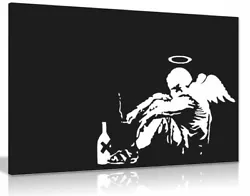 Buy Banksy Fallen Angel Graffiti Canvas Wall Art Picture Print • 15.99£