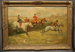 Buy 20th Century German Hurting Scene With Horses And Dogs • 14,208.47£