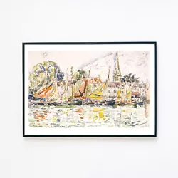 Buy Fishing Boats 1928 Harbour Painting Illustration A4 Retro Wall Decor Art Print  • 6.95£