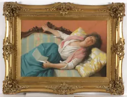 Buy Giovanni Caldana (1869-1949)  Love Letter , Large Pastel, Late 19th Century • 4,722.01£