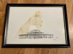 Buy Original Framed Illustration Brighton West Pier By S. Coulston • 12.85£