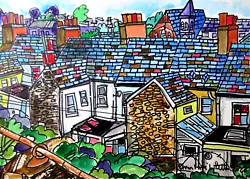 Buy Original Watercolour Painting St Ives View Cornwall No 2 • 25£
