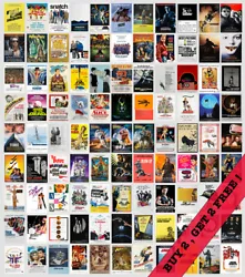Buy Classic Movie Film Posters Poster Prints A4 - A3 Prints 280GSM Satin Photo Paper • 2.75£