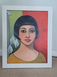 Buy Vintage Style Painting 'Amelia' By Redpath. Portrait. Deco Lempicka Folk Style.  • 100£