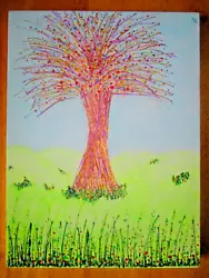 Buy Mixed Media 'fantasy Tree' Painting On Canvas, Wrap Around, 9x14  Only £21.99 • 21.99£