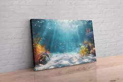 Buy Colourful Tropical Underwater Sun Fish Canvas Wall Art Painting Picture Print • 20.39£