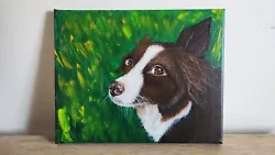 Buy DOG Pet Art Acrylic Painting Cute Animal Original Animal Painting Art Pet • 15£