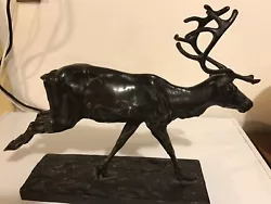Buy Large Bronze Caribou Cantering On The Casting  Hanns Bastanier  OOAK German Art • 3,946.80£