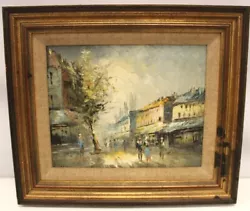 Buy R. STONE Paris Street Scene SIGNED VINTAGE ORIGINAL Oil Painting FRAMED - I04 • 9.99£