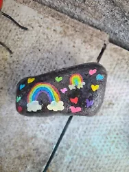 Buy Hand Painted Rainbow Rock • 2£