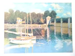 Buy MONET Claude Vintage 1940's O/S Lithograph Lithography River Boats France Art • 45£