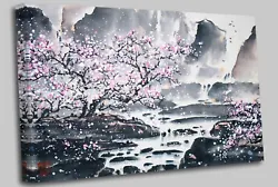 Buy Abstract Japanese Painting Cherry Blossom Canvas Wall Art Picture Print • 39.99£
