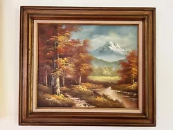 Buy Vintage Original Oil Painting Landscape Mountain Creek 20x24 Signed Andy Framed • 115.21£