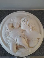 Buy Ceramic Wall Plaque The Carmody Children Round Bas Relief Baroque Kitsch • 6£