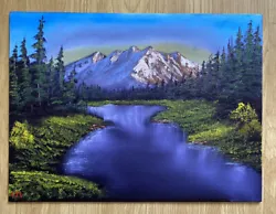Buy Mirror River - Bob Ross Inspired Original Oil Painting 30x40 Cm Canvas Art • 135£