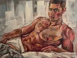 Buy Naked Man Male Nude Gay Erotic Queer Oil Painting Homoerotic Artwork 80x60x1cm • 680£