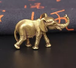 Buy Brass Elephant Animal Statue Small Sculpture Tabletop Figurine Home Decor Gifts • 16.58£