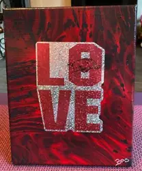 Buy Abstract Acrylic Painting   Razorback Love  Painted By A Local Ozark Artist --  • 20.66£