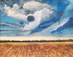 Buy Pastel Painting Clouds Landscape Signed Original 14 X 11 • 28.94£