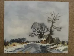 Buy Oil Painting, Winter Scene, Edward Seago Style, 10x8 Ins, Unframed • 15£