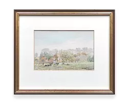 Buy Peter Hurst - Vintage Original Watercolour Painting - High Mill, Farnham 1983 • 35£