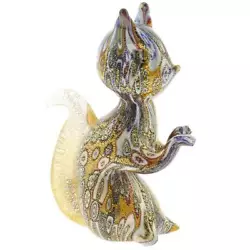 Buy GlassOfVenice Murano Glass Golden Quilt Millefiori Squirrel • 140.86£