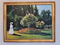 Buy Large OIL PAINTING Claude Monet Lady In The Garden 110cm/87cm • 99£