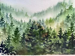 Buy Misty Mountains | Original Painted | Watercolour Painting | Landscape | Signed • 20£