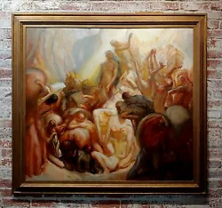 Buy Edouard Vysekal -Surreal Nude Scene Of Bodies From Dante Inferno-Oil Painting • 6,636.40£