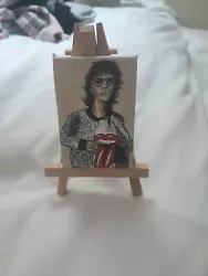 Buy Hand Painted Richard Ashcroft Canvas Mini Painting On Stand • 29£