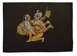 Buy Indian Miniature Art Watercolor Old Paper Nude Painting Mughal Emperor Erotic • 8.28£
