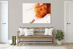 Buy Highland Cow Painting Large A2 Canvas Bumble FREE DELIVERY • 19.99£