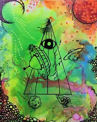 Buy Acrylic Paintings On Canvas Hand Painted Alien Outer Space • 236.25£