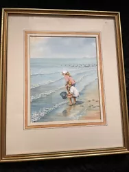 Buy ROY BRITTAIN Original Watercolour  “Summer Holidays “ Coast. Framed Painting VGC • 7.99£