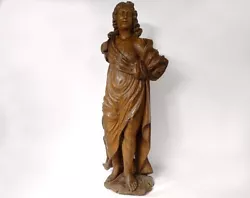 Buy Sculpture Statue Wood Carved Hand Sanitizer Baptiste Prophet Xviith Century • 1,257.44£