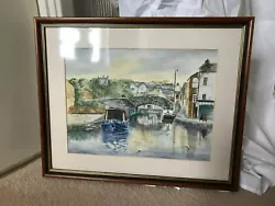 Buy Original Vivid Watercolour Skipton Canal Yorkshire Signed Jackie Smith. Medium • 162£