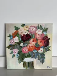 Buy Flower Acrylic Painting On Canvas - Bouquet Joy 40x40cm • 198£