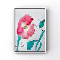 Buy Poppy Painting Original Poppies Art Poppy Watercolor Painting Small Flowers Art • 20.67£