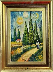 Buy Vincent Van Gogh Dutch (Handmade) Oil On Wood Painting Framed Signed And Stamped • 1,023.74£
