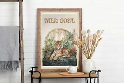 Buy Wild Soul Tiger Quirky Animal Poster Print Wall Art Painting A3 A4 A5 • 3.99£