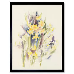 Buy Demuth Small Daffodils Flower Drawing Painting Art Print Framed 12x16 • 26.99£