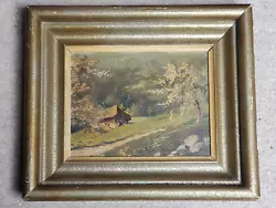 Buy Nice, Very Old German Oil Painting, Typical House Of The Black Forest • 77.96£