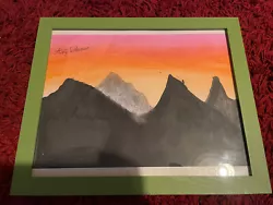 Buy Sunset Over Mountains With Walker Water Colour Framed Painting  • 10£