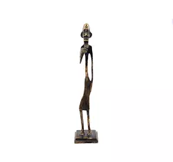 Buy Vintage Mid Century Modern African Brass Or Bronze Sculpture - Tribal Art Study • 55£