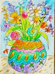 Buy ACEO Original Watercolour Painting - Wild Bunch - By Polly • 6£
