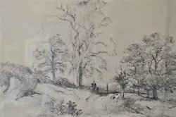 Buy David Cox Snr (1783-1859) Original Antique Drawing Of Figure In Wooded Landscape • 265£