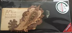 Buy UNIQUE RECYCLE WOOD Magnet Henna Design Eco LASER CARVED BEAUTIFUL MALAYSIA Gift • 7.98£